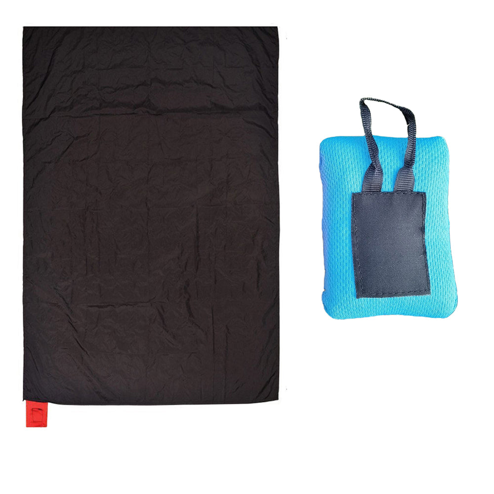 2Pcs 70x110cm Water Resistant Pocket Picnic Mat Camping Blanket Blue Red