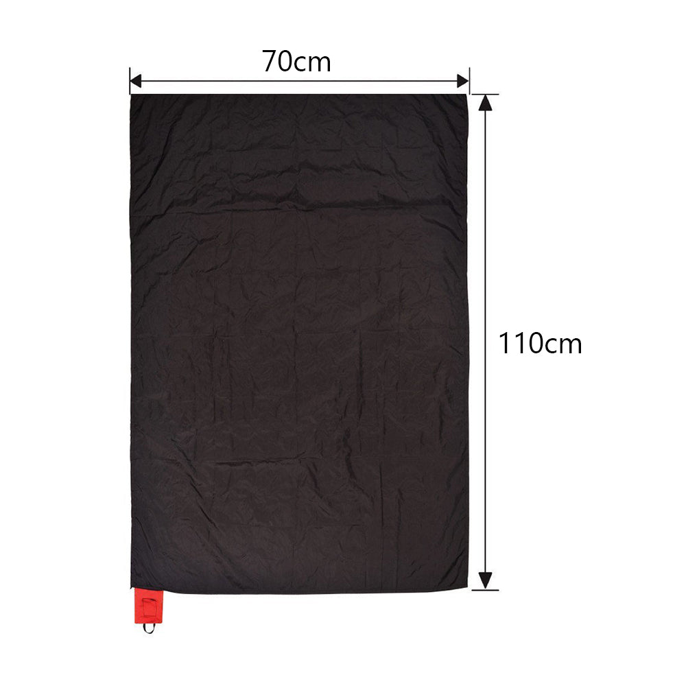 2Pcs 70x110cm Water Resistant Pocket Picnic Mat Camping Blanket Blue Red