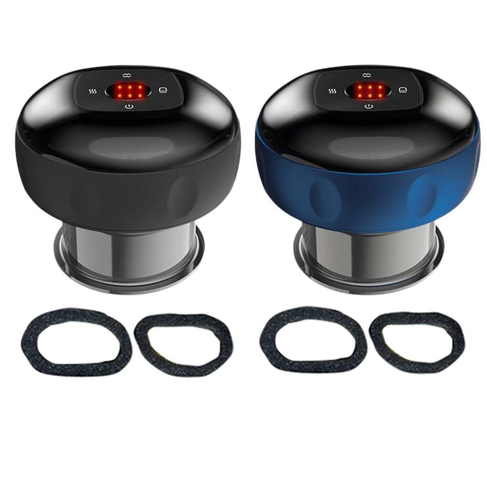 2X Electric Cupping Therapy Massager USB Scraping Massager Black Blue