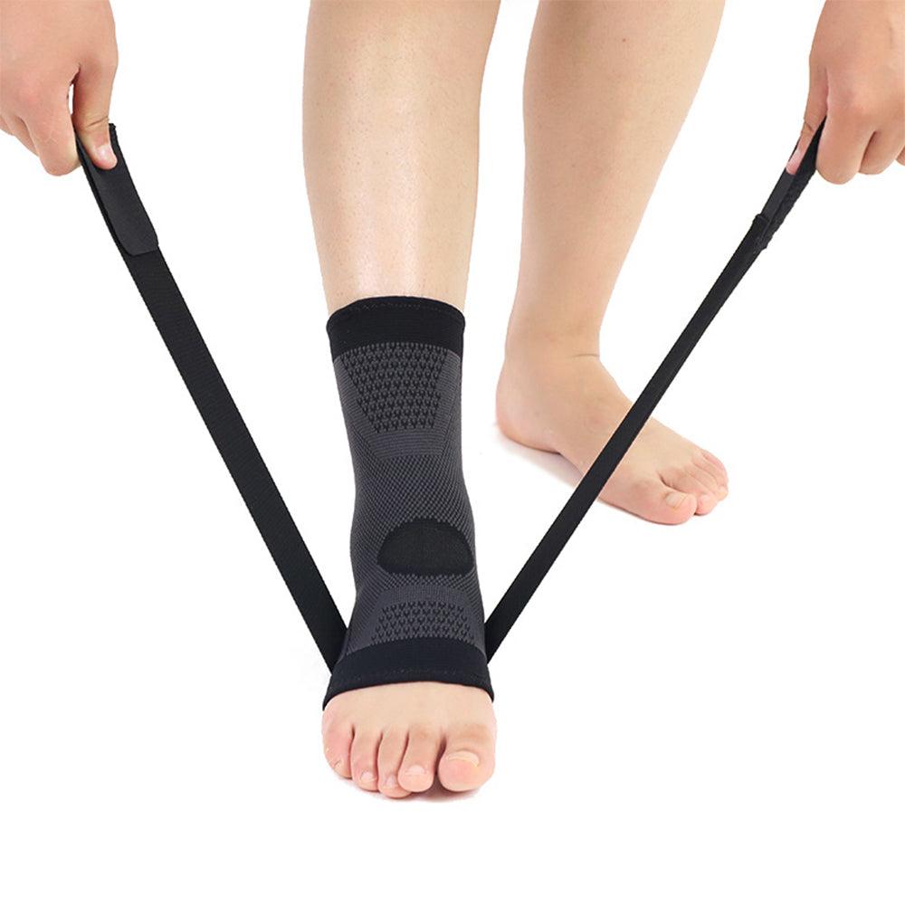 Two Pairs Gym Ankle Support Brace Ankle Sleeve Black Green S Size