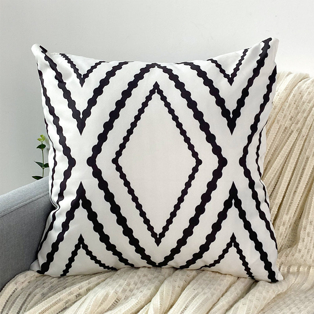 2X Water Resistant Cushion Cover Sofa Throw Pillowcase White