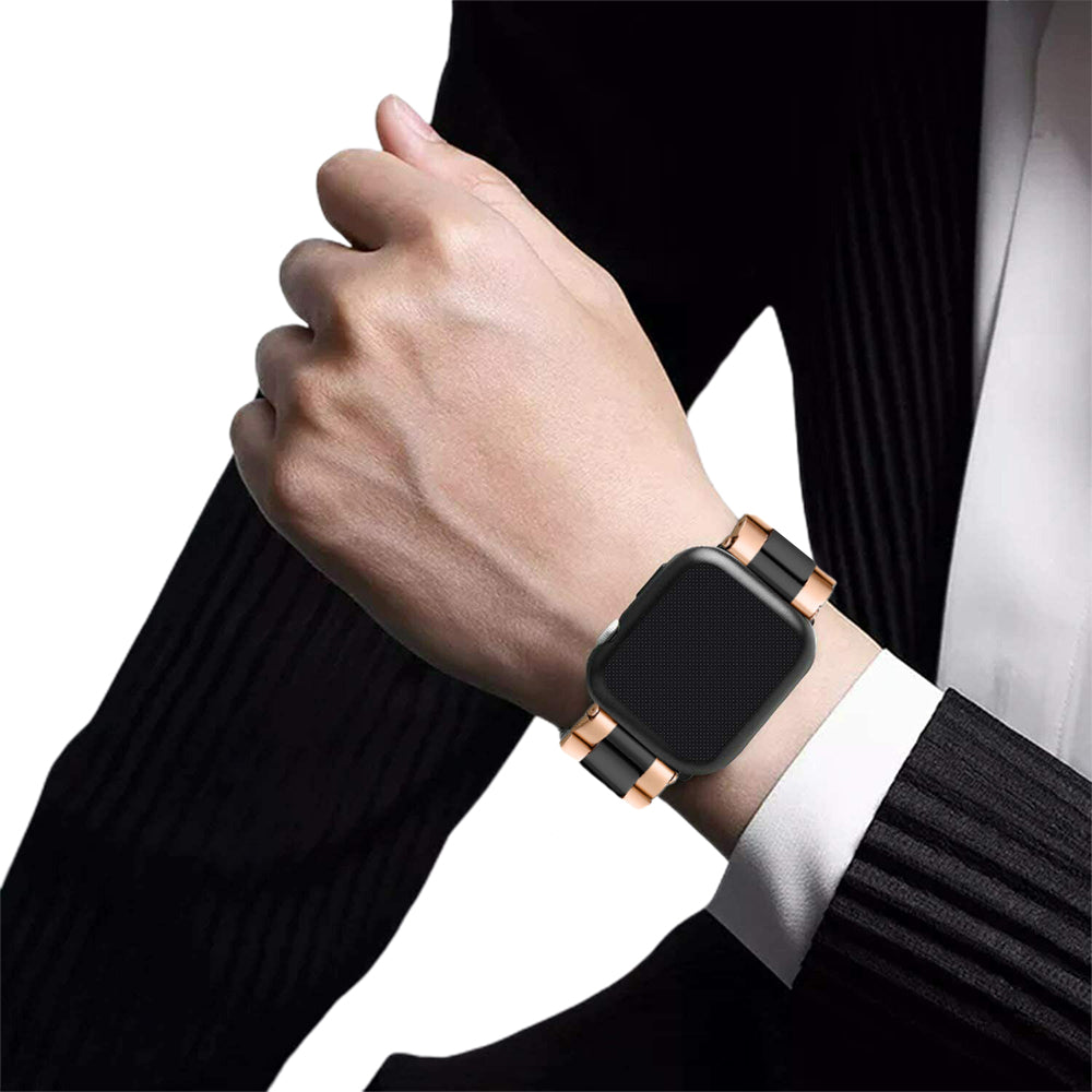 2X Stainless Steel Watch Band Metal Strap for iWatch 38mm 40mm 41mm Black White