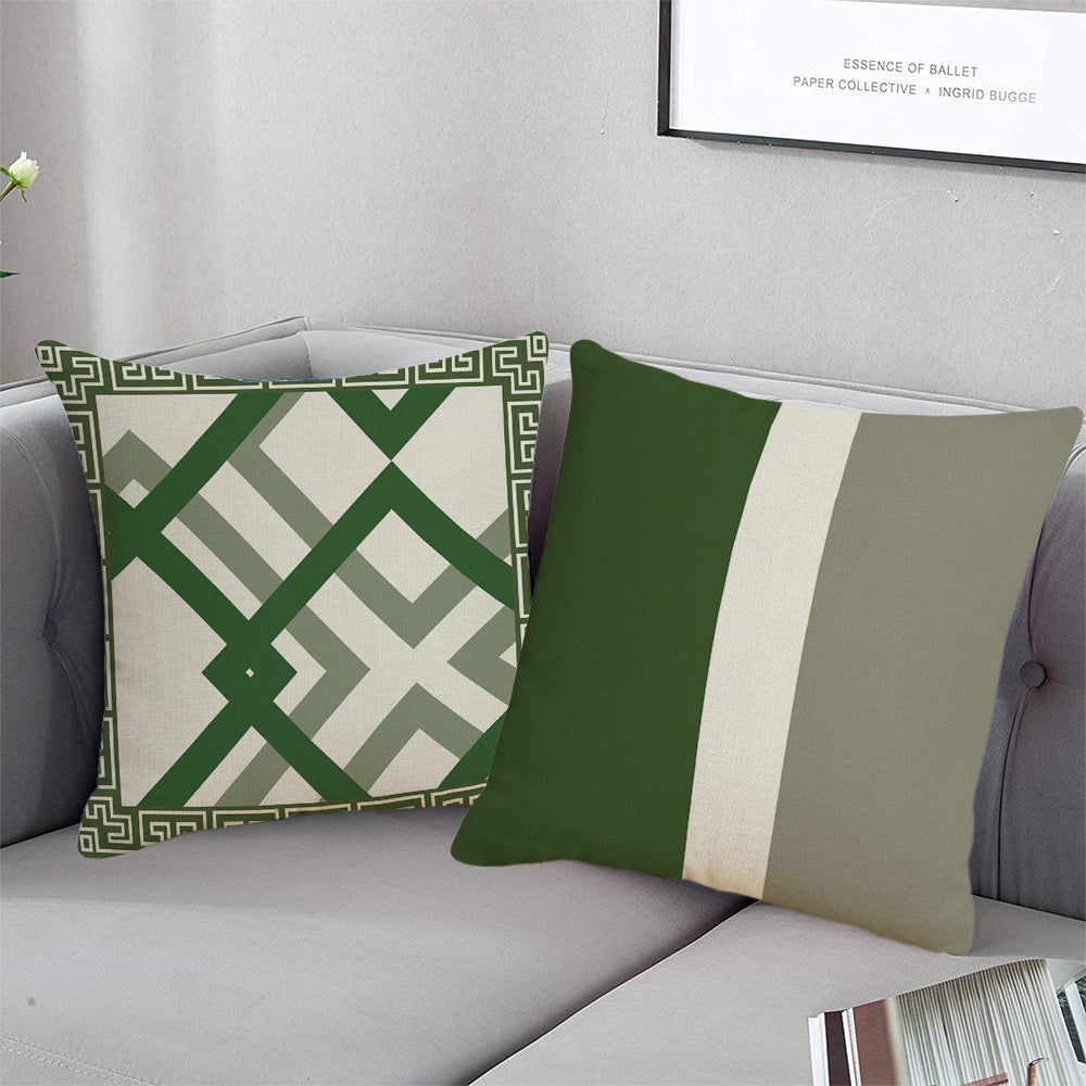 4X Cushion Cover Throw Pillowcase Square Plaid