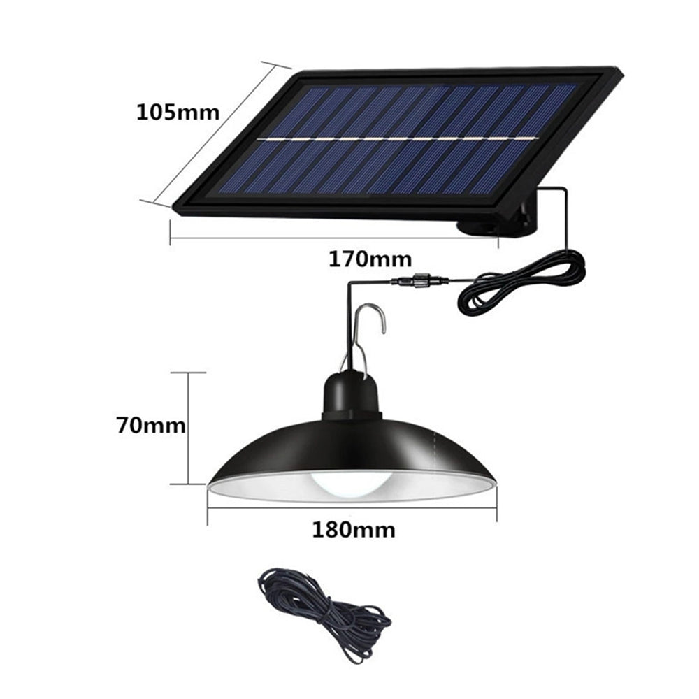 Solar Shed Lights Hanging Light with Remote Control White