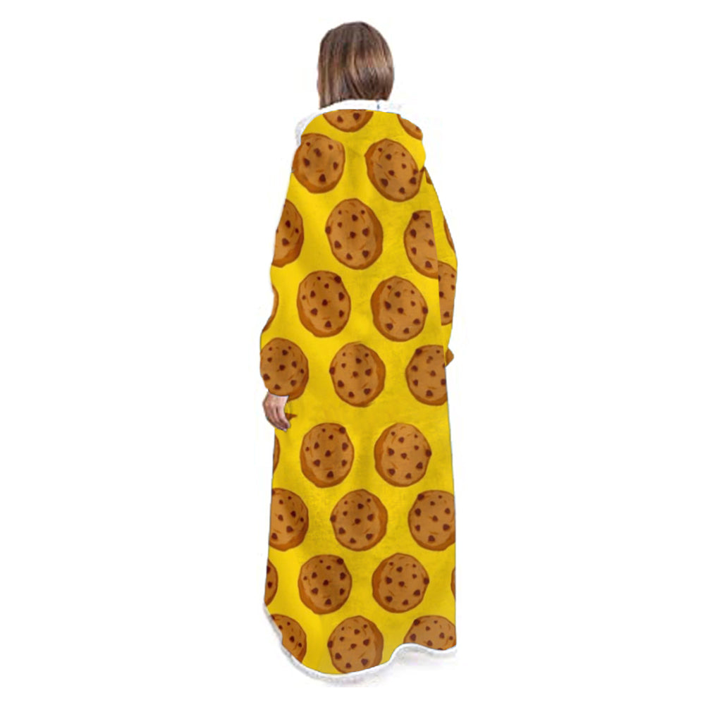 Unisex Sherpa Hoodie Blanket Yellow