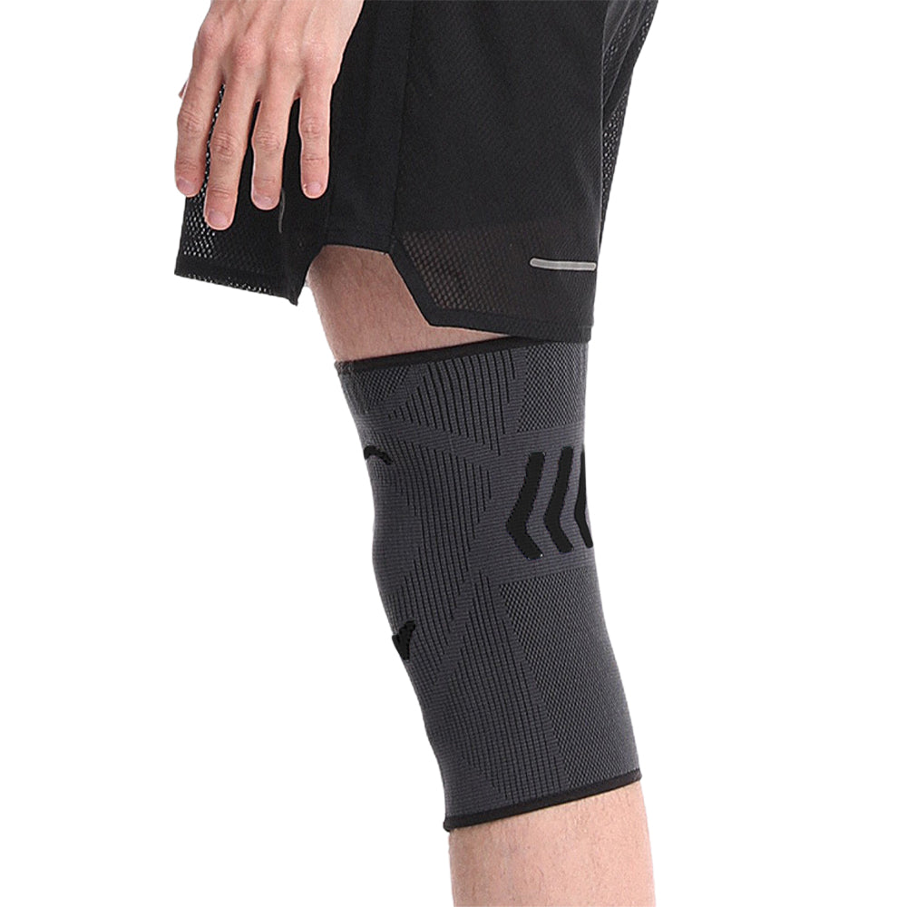 One Pair Sport Knee Brace Black L Size