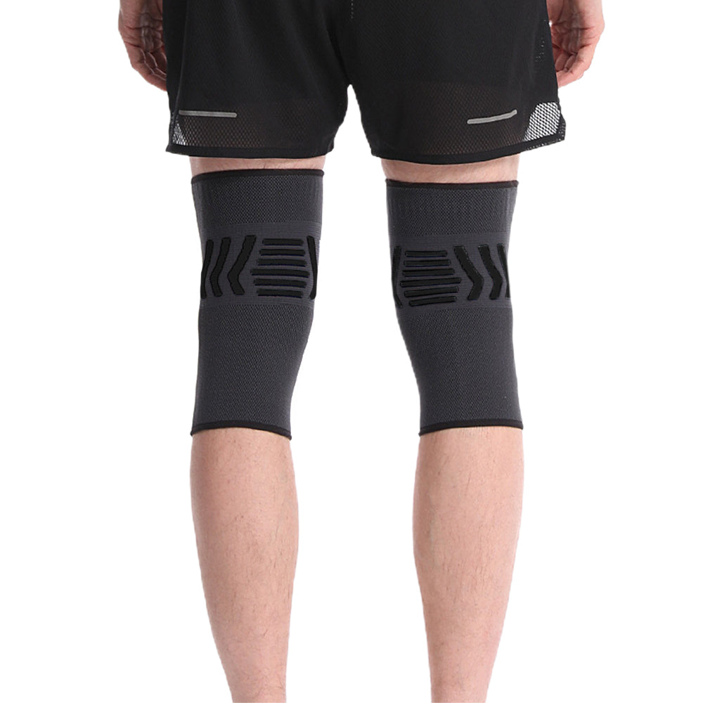 One Pair Sport Knee Brace Black L Size