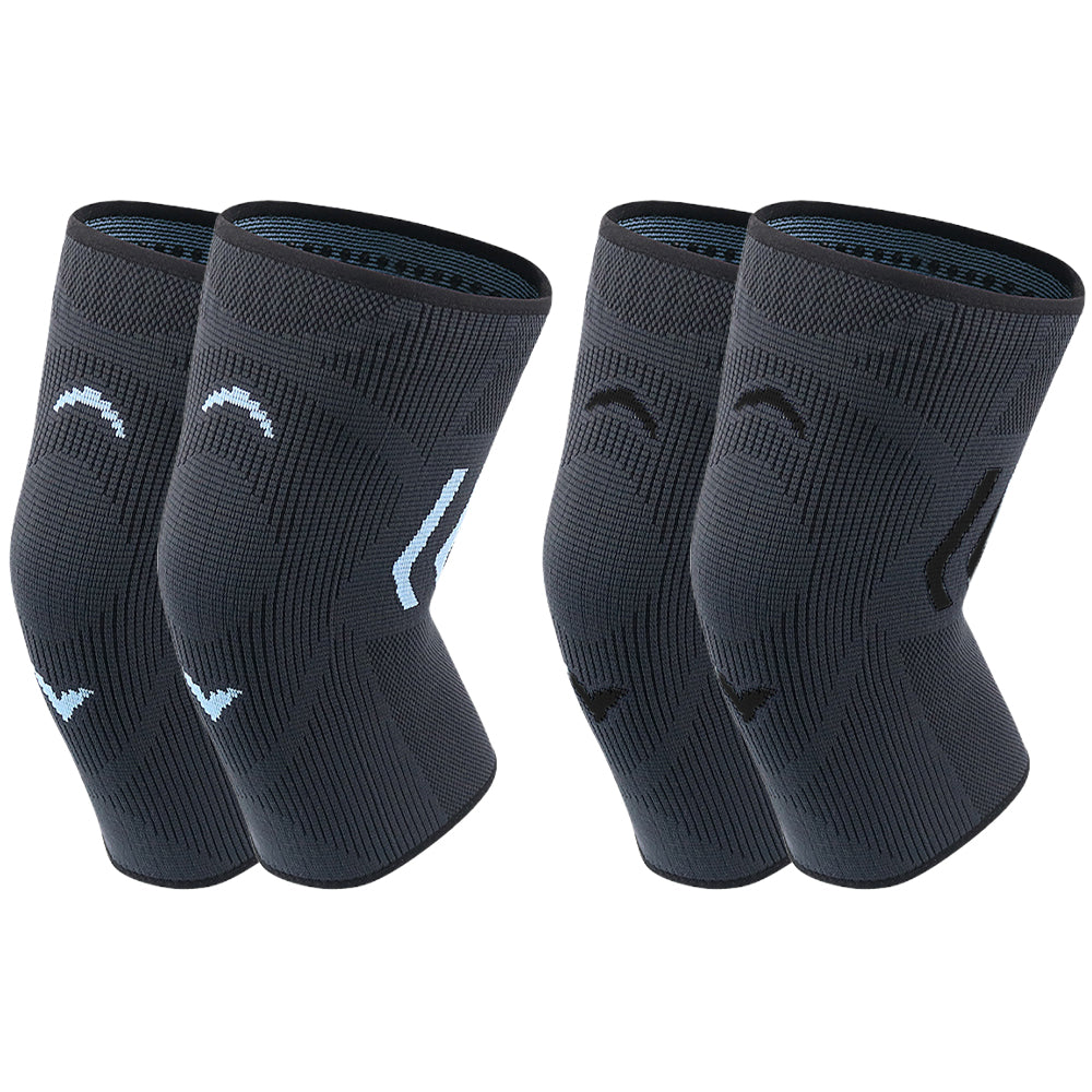 Two Pairs Sport Knee Brace Black Blue XL Size
