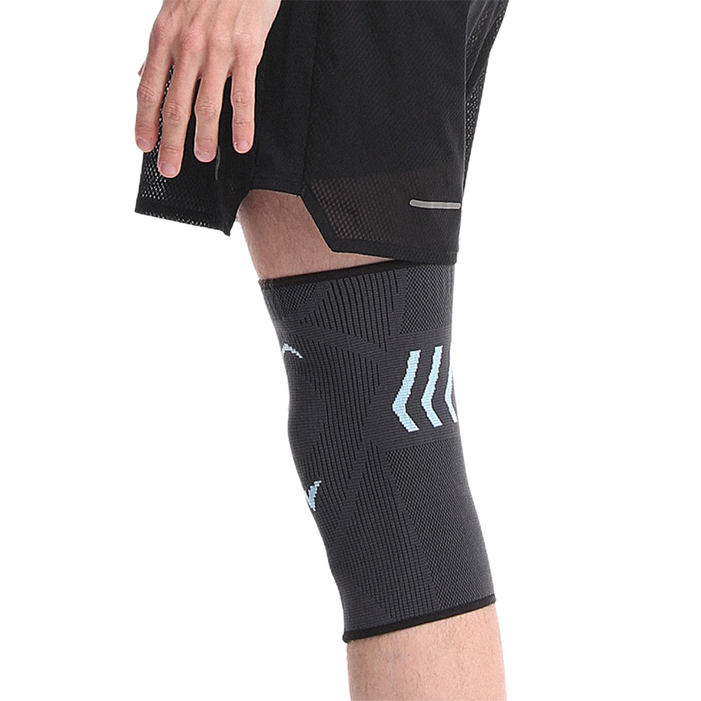 Two Pairs Sport Knee Brace Black Blue L Size