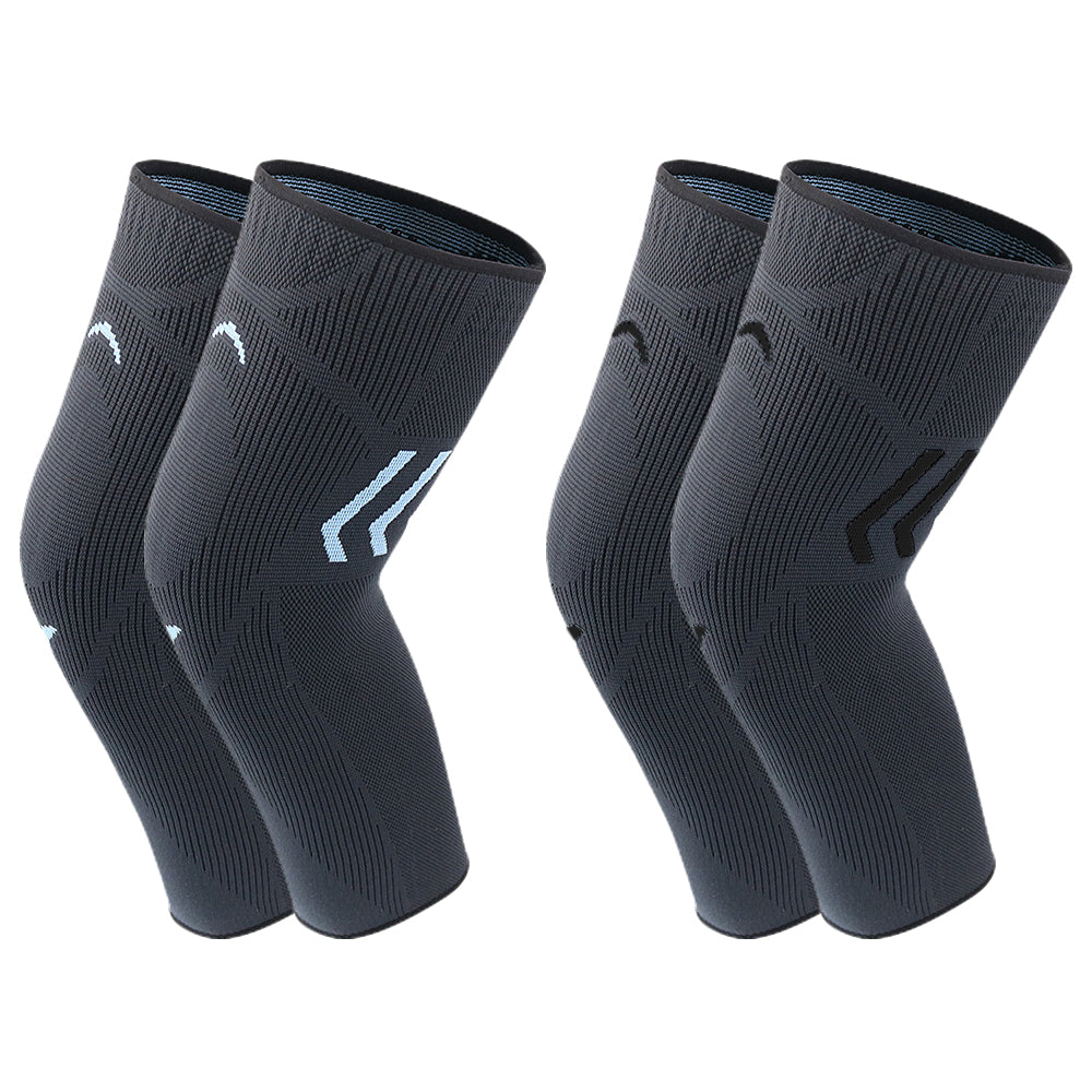 Two Pairs Sport Knee Brace Black Blue L Size