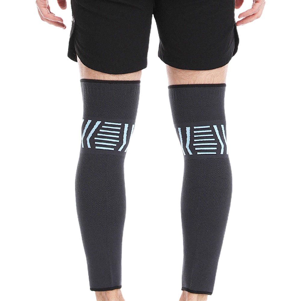 Two Pairs Sport Knee Brace Black Blue L Size