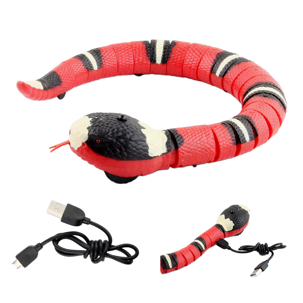 Pet Electric Induction Snake Toy Obstacle Avoidance Trick Toy Cat Teaser Toy