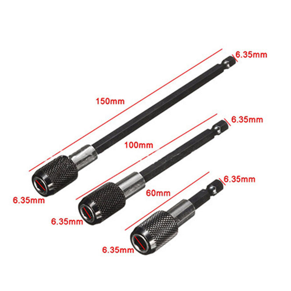 Set of 3Pcs Drill Bit Extension Screwdriver Extension Rod
