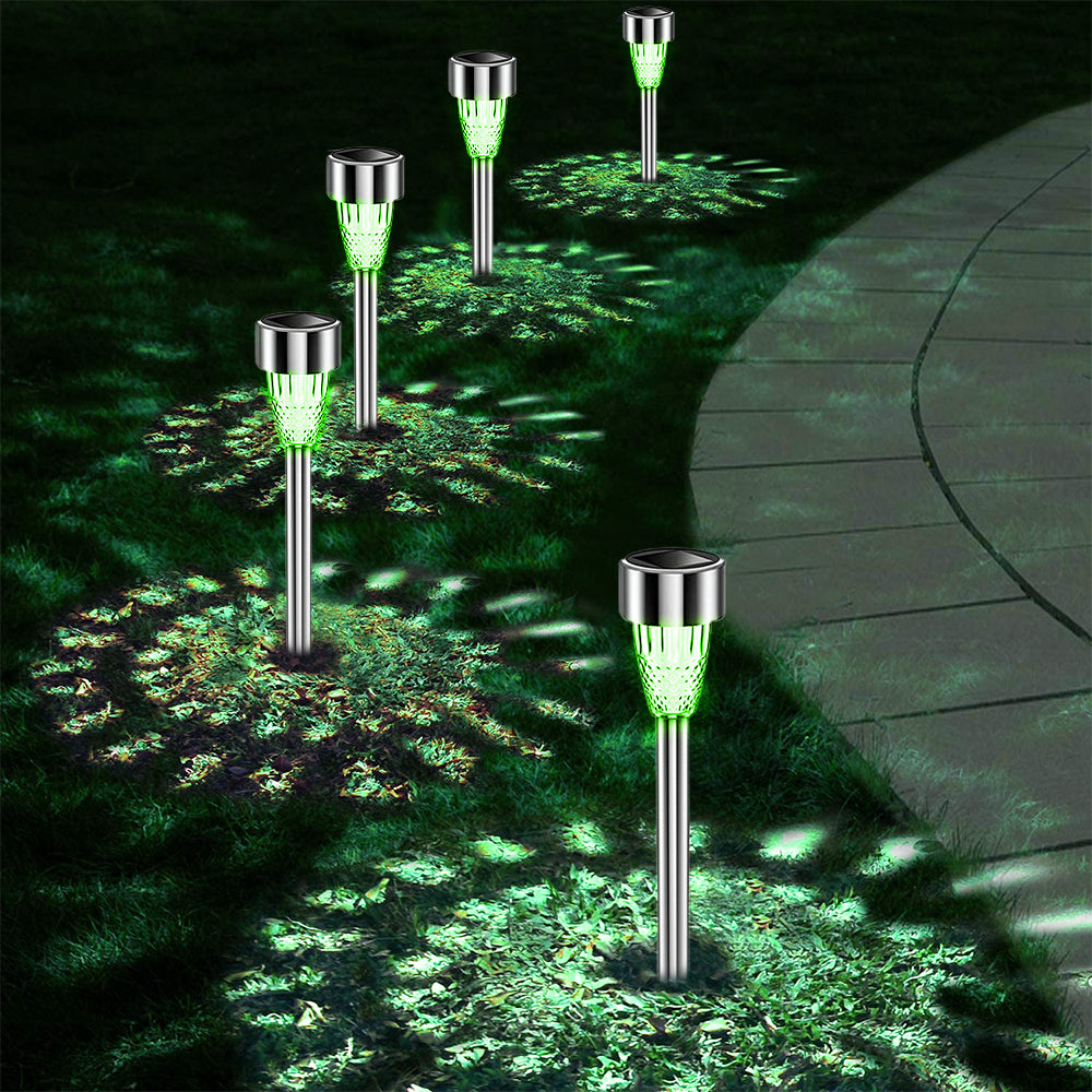 5Pcs Solar Powered Lamps Ground Lights Multicolor Light