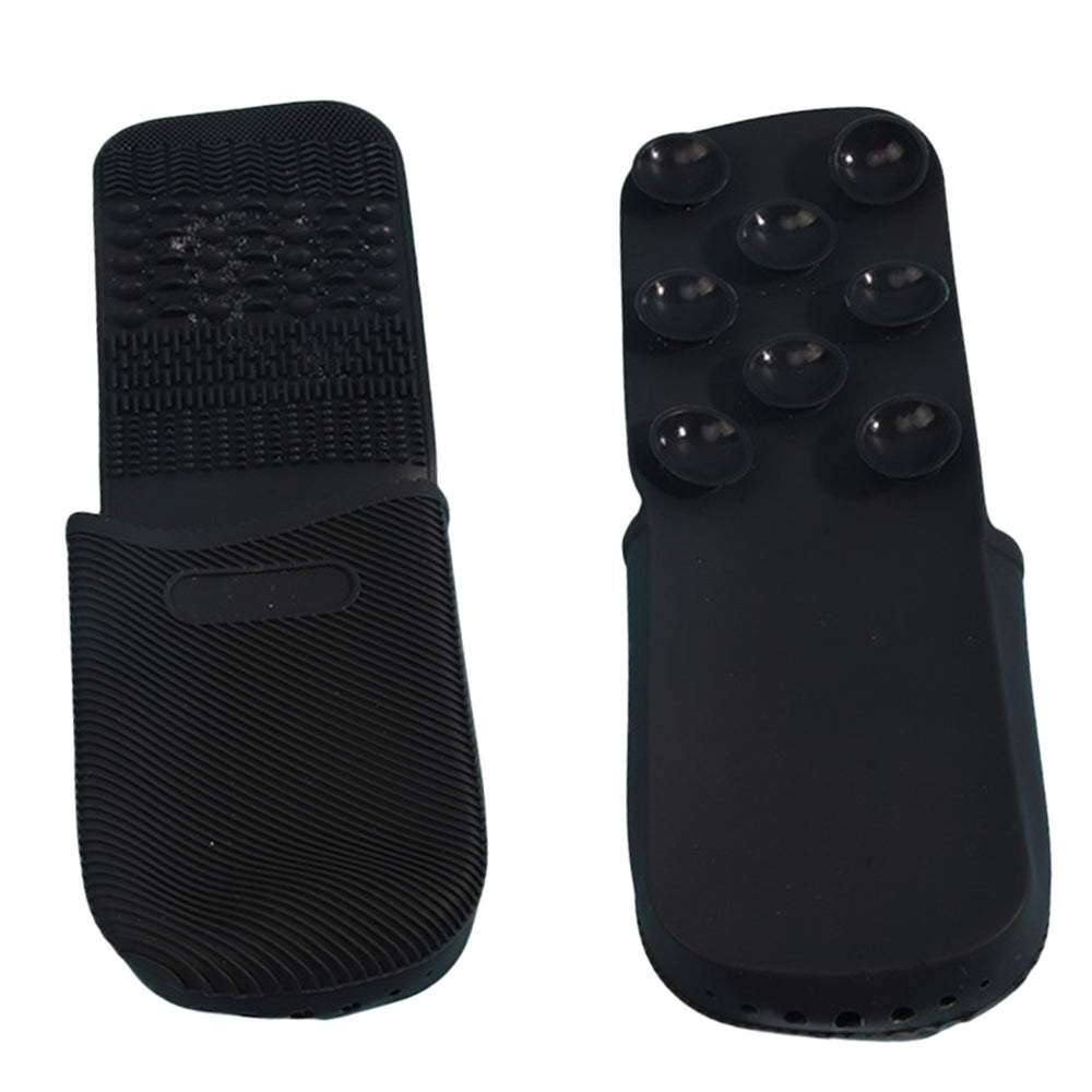 1X Silicone Makeup Brush Cleaning Mat Bag Black