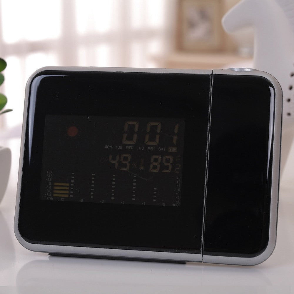 2Pcs Digital Projection Alarm Clock Thermometer Indoor Humidity Monitor