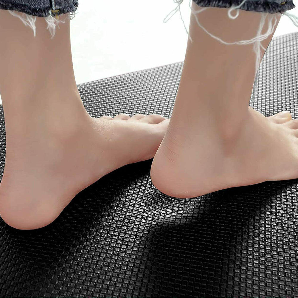 75x45cm PU Leather Non slip Kitchen Door Mat Black