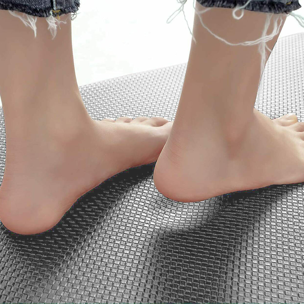 75x45cm PU Leather Non slip Kitchen Door Mat Grey