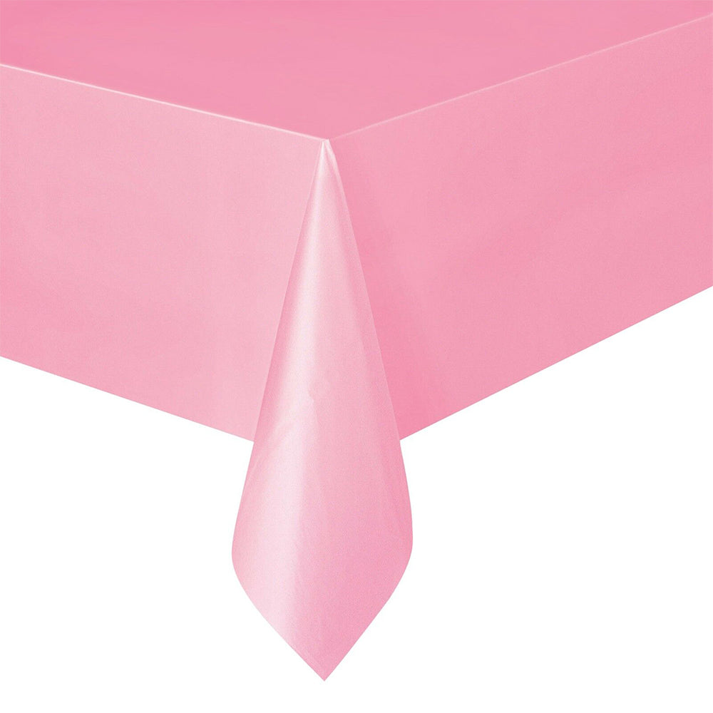 5Pcs Disposable Rectangle Plastic Table Cloth Pink