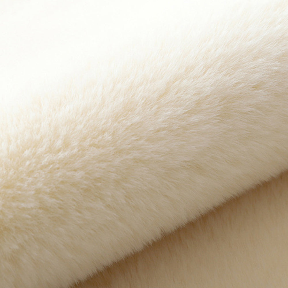 105x75cm Bear Shaped Plush Rug Door Mat Beige