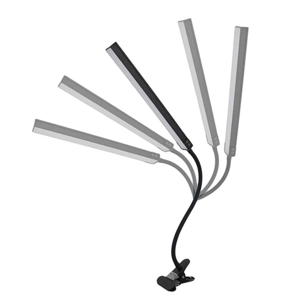 USB Clip On Desk Lamp with 3 Color Modes Clip on LED Light Reading Light Flexible Gooseneck Clamp Light