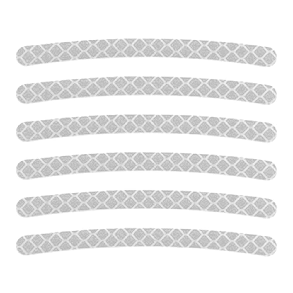 20pcs Car Wheel Hub Warning Reflective Strip Tape Silver