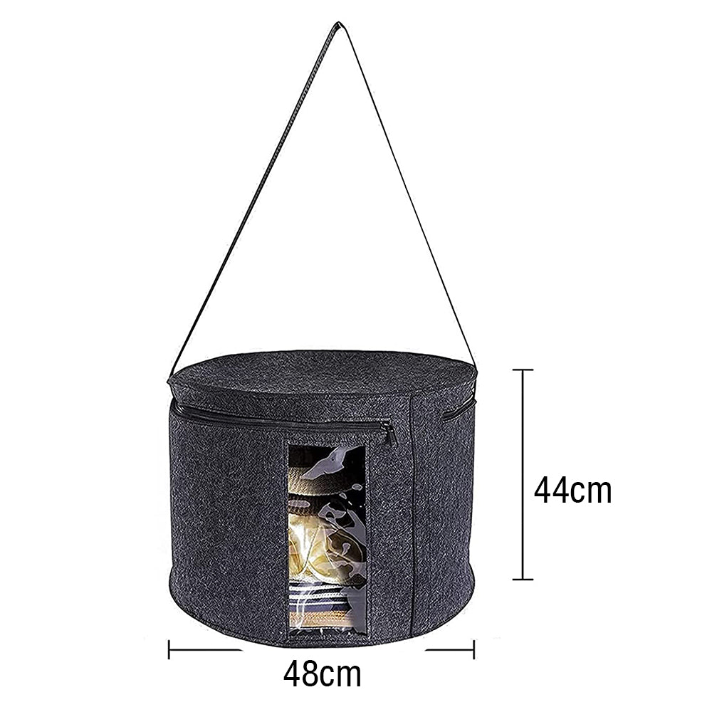 1Pcs Foldable Felt Hat Storage Box with Lid