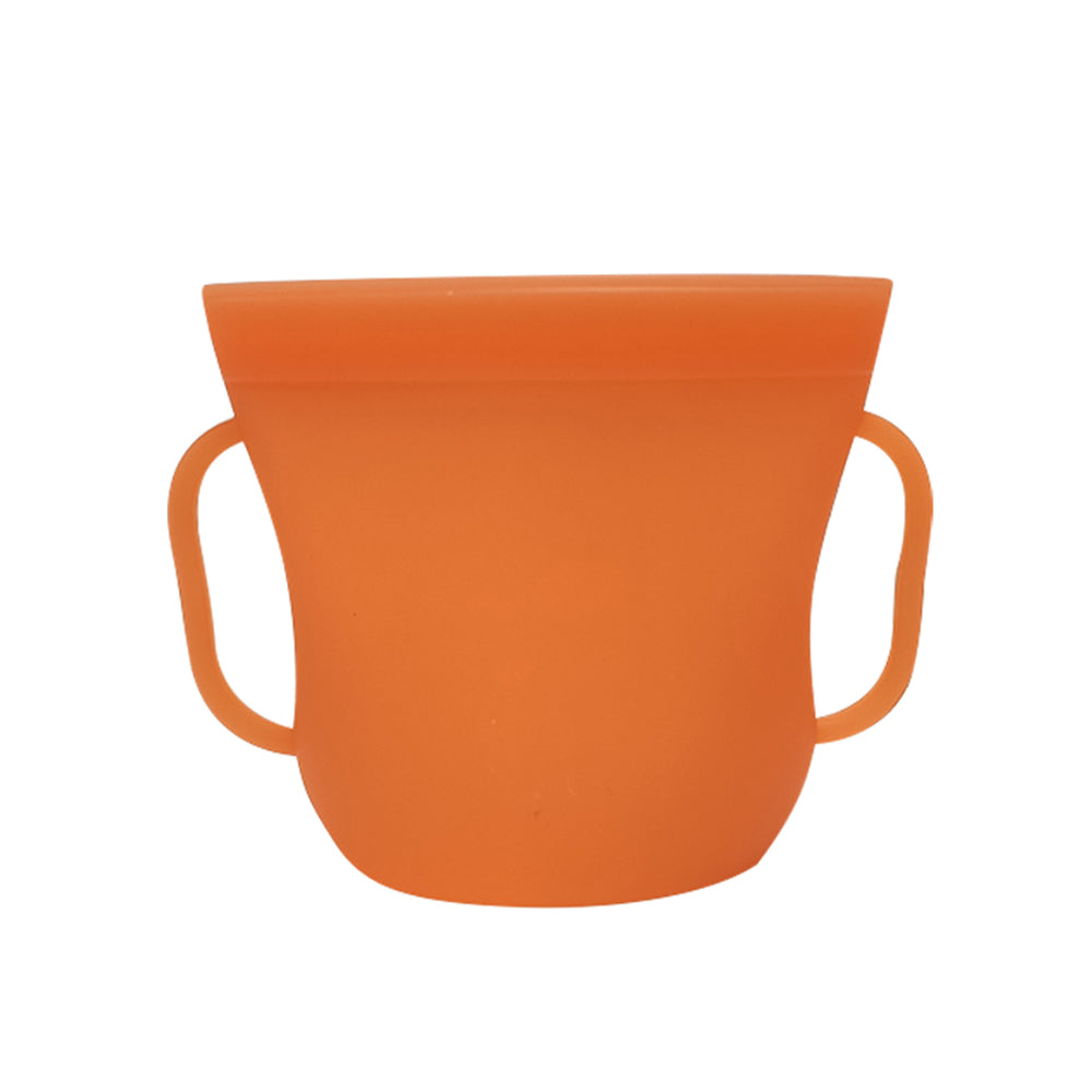 2Pcs Silicone Food Storage Bags Sealer Pouch Orange Green