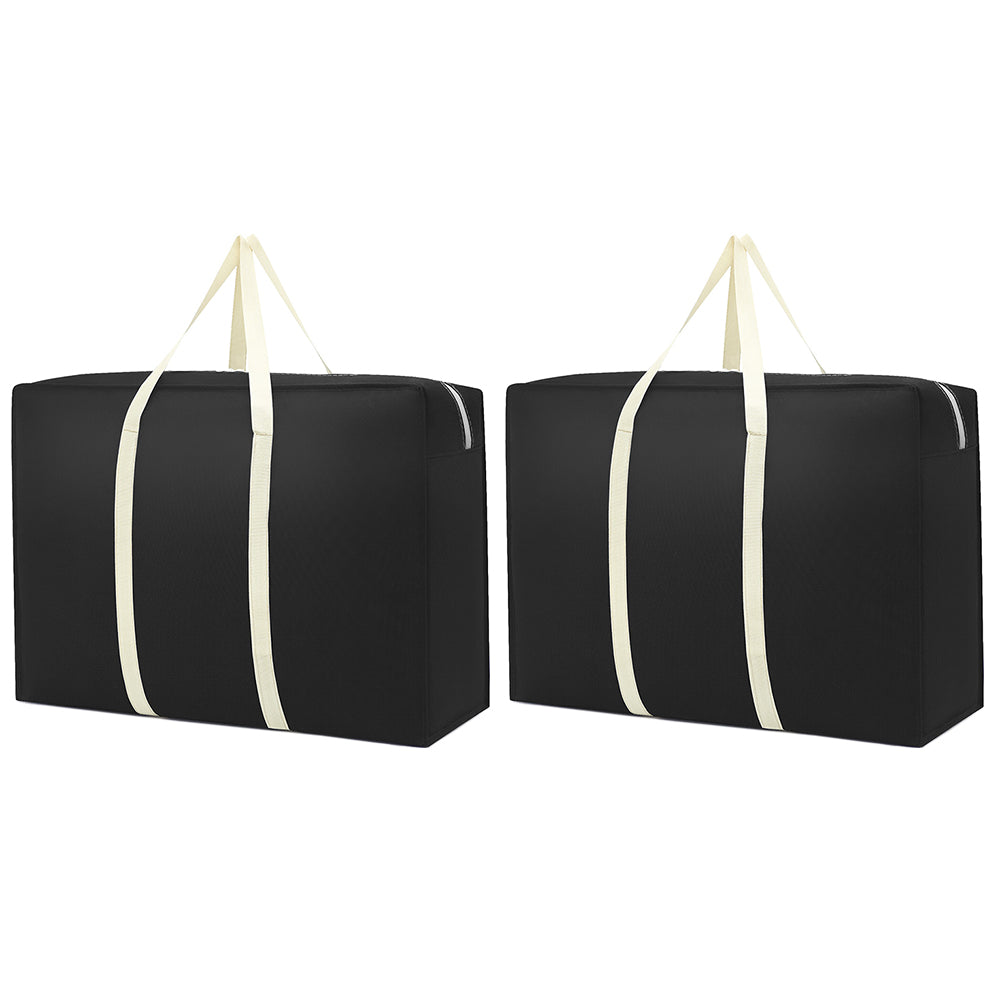 2Pcs Large Capacity Luggage Storage Bag Black