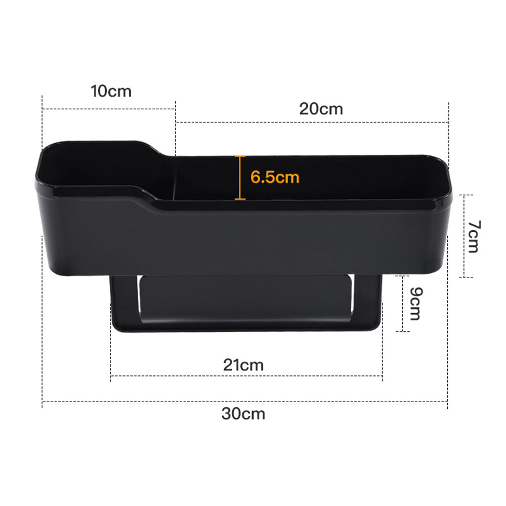 2Pcs Car Seat Gap Filler Organizer Seat Side Crevice Storage Box Black