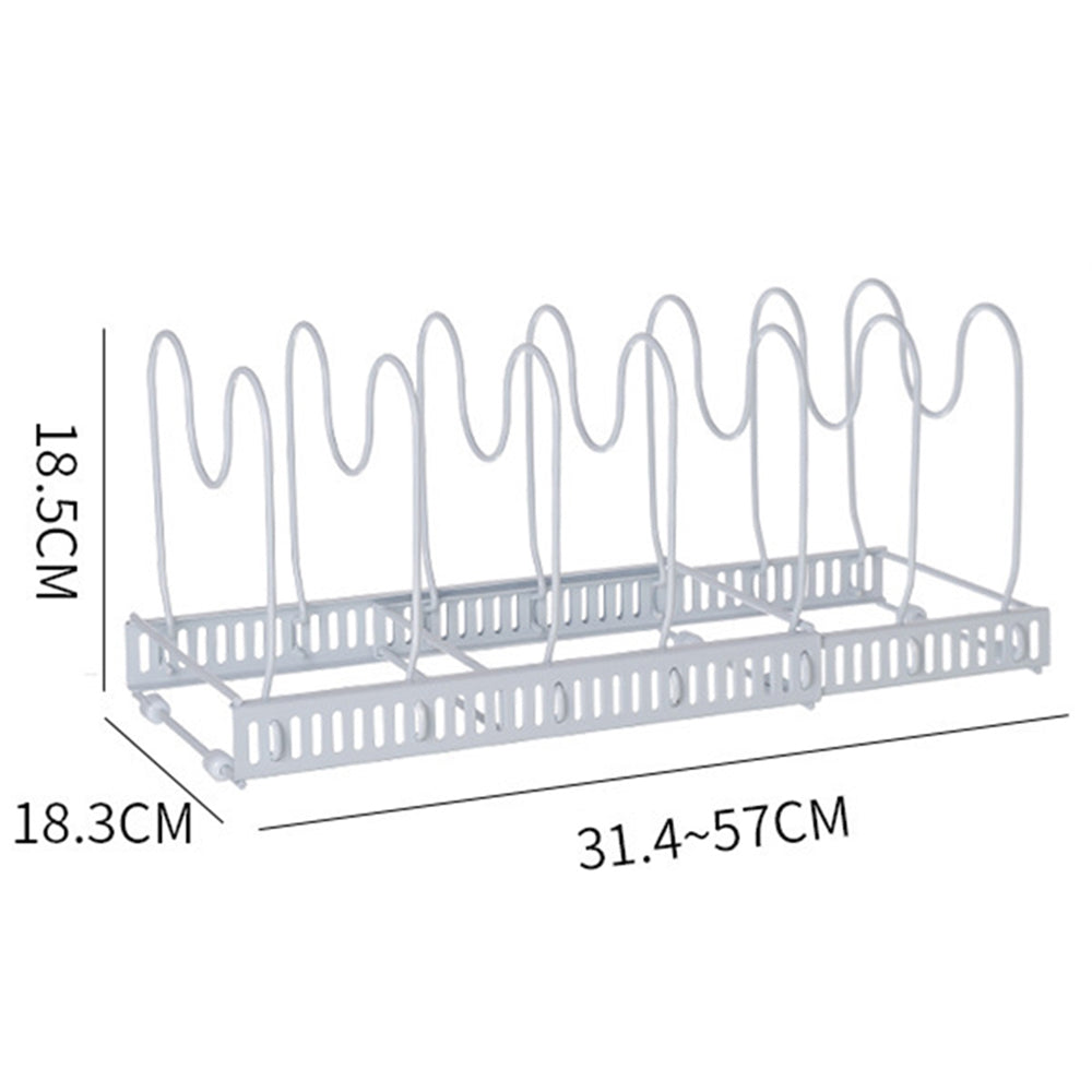 Kitchen Retractable Pot Lid Organizer Holder