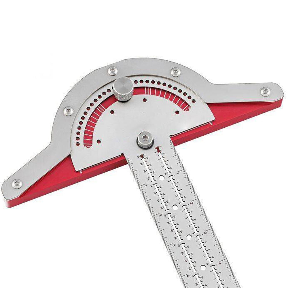 20 Inch Adjustable Protractor Angle Finder Woodworkers Edge Ruler
