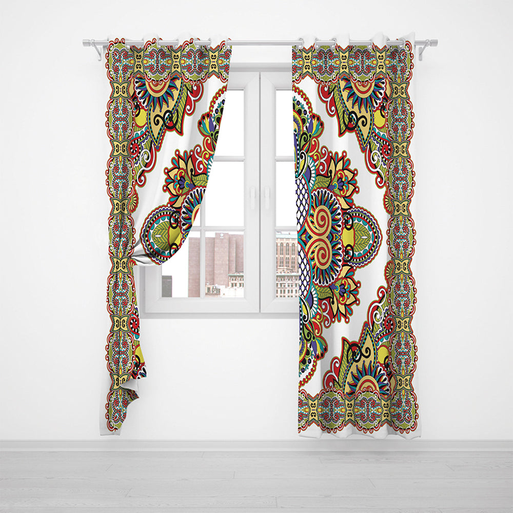 Pair of Printed Full Blackout Curtains Style 5 Small