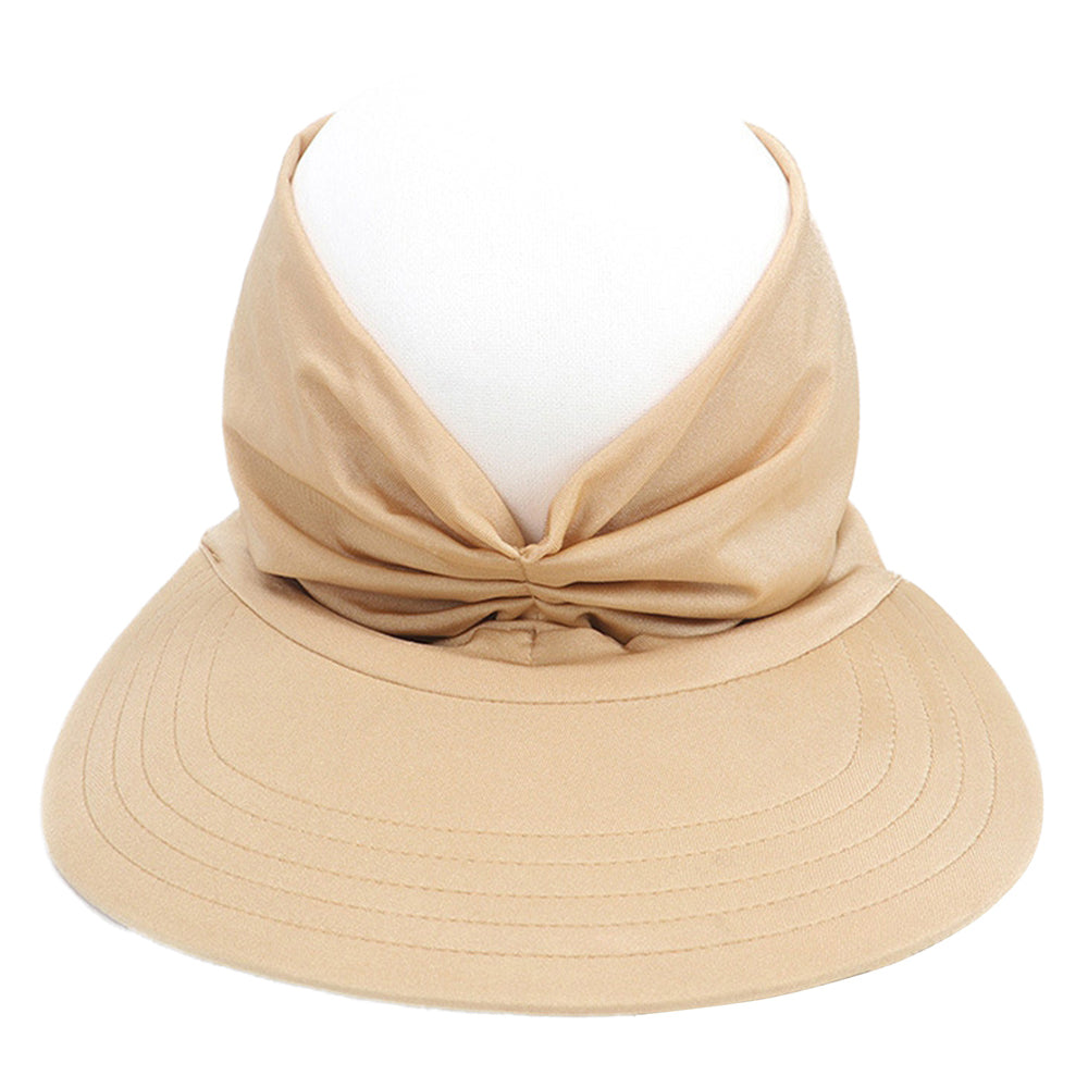 2X Sun Visor Cap Wide Brim Baseball Hat Green Camel