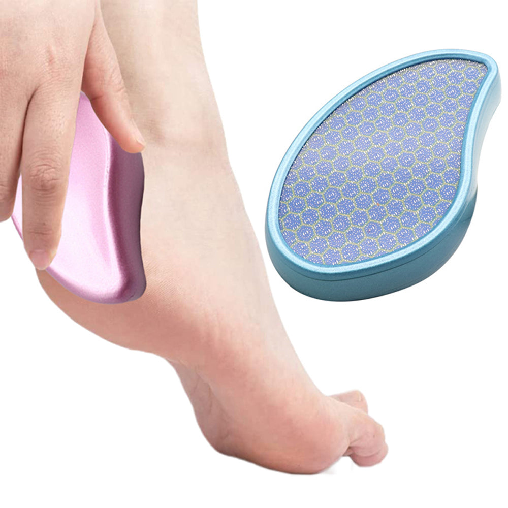 2 X Nano Glass Foot File Foot Callus Remover Dead Skin Removal Tool Pink Blue