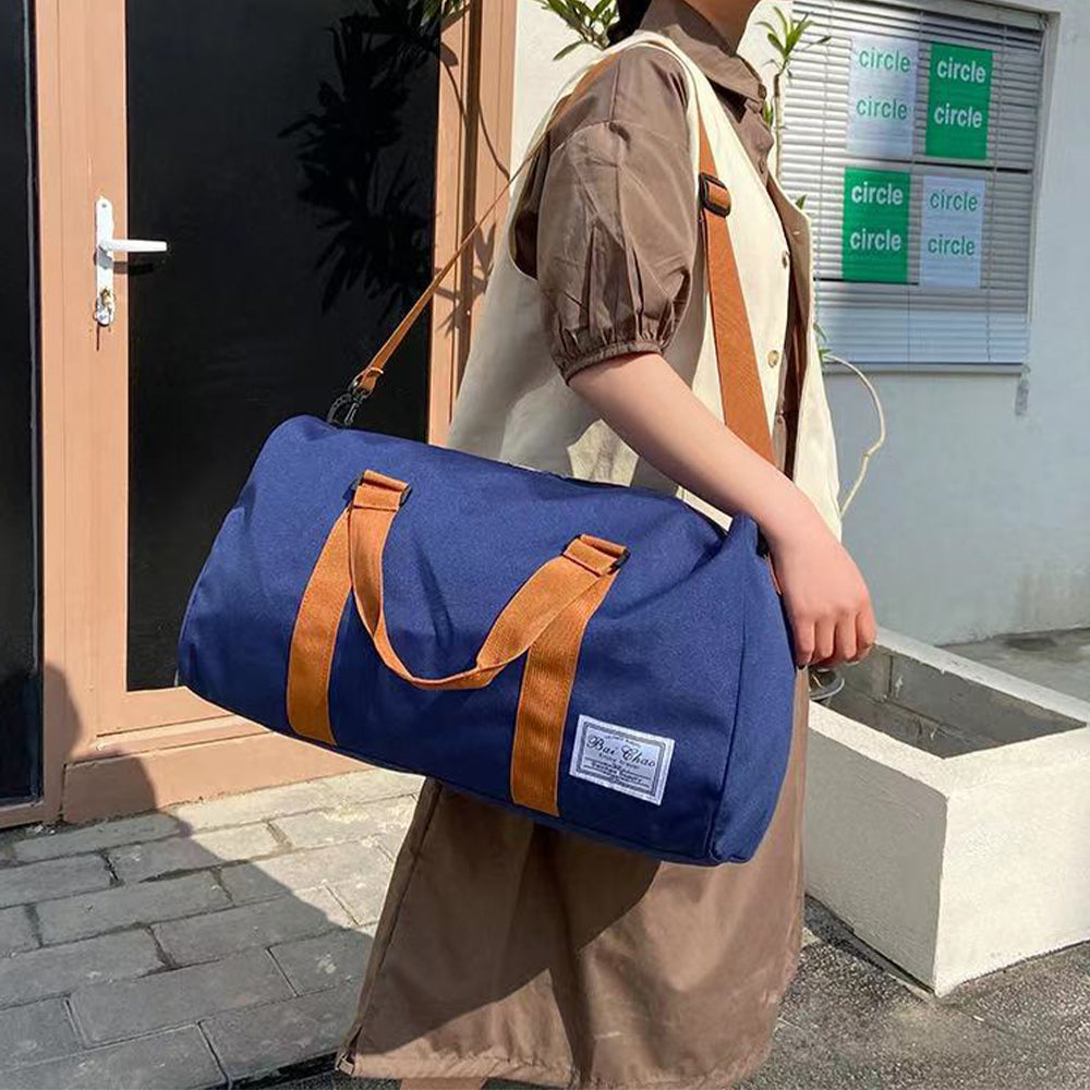 Portable Travel Duffel Bag Shoulder Bag Blue