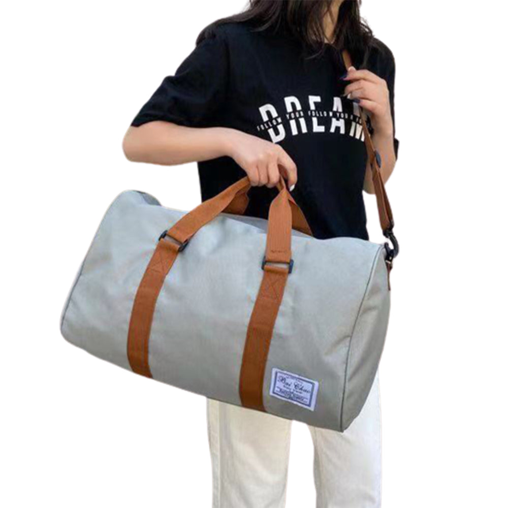Portable Travel Duffel Bag Shoulder Bag Grey