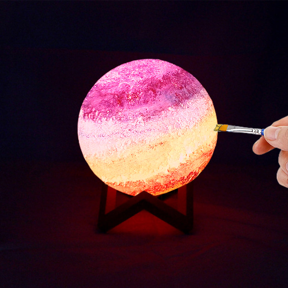 DIY Painting Moon Lamp Night Light Multicolor