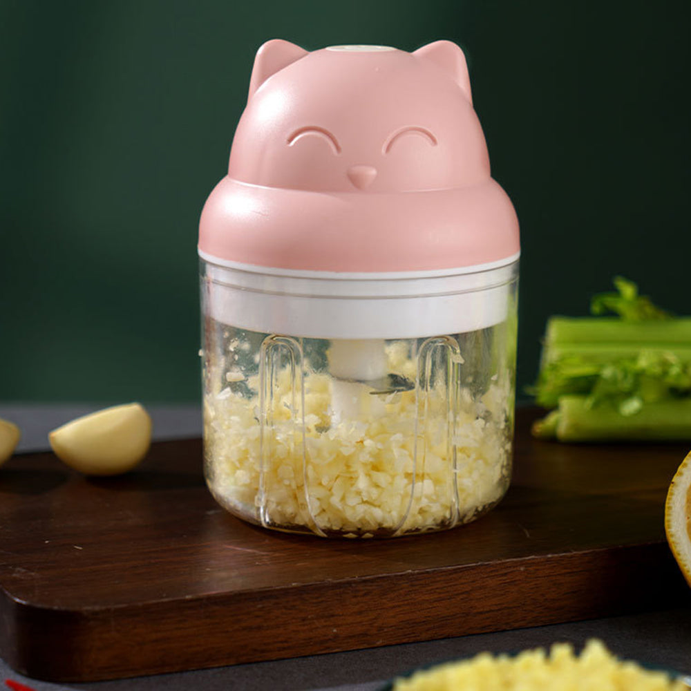 Cordless Electric Mini Garlic Chopper Pink