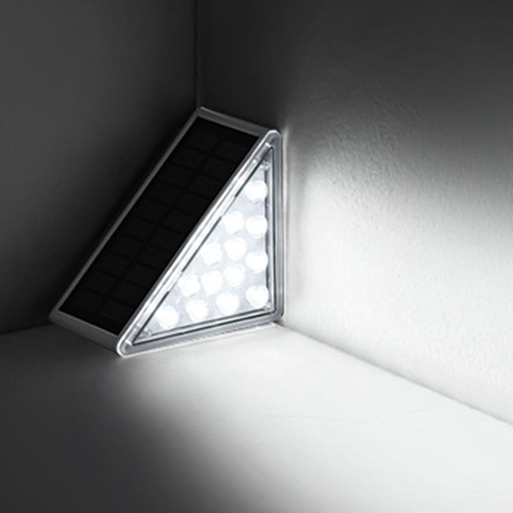 2Pcs Solar Stair Lamps Step Lamps White Lights