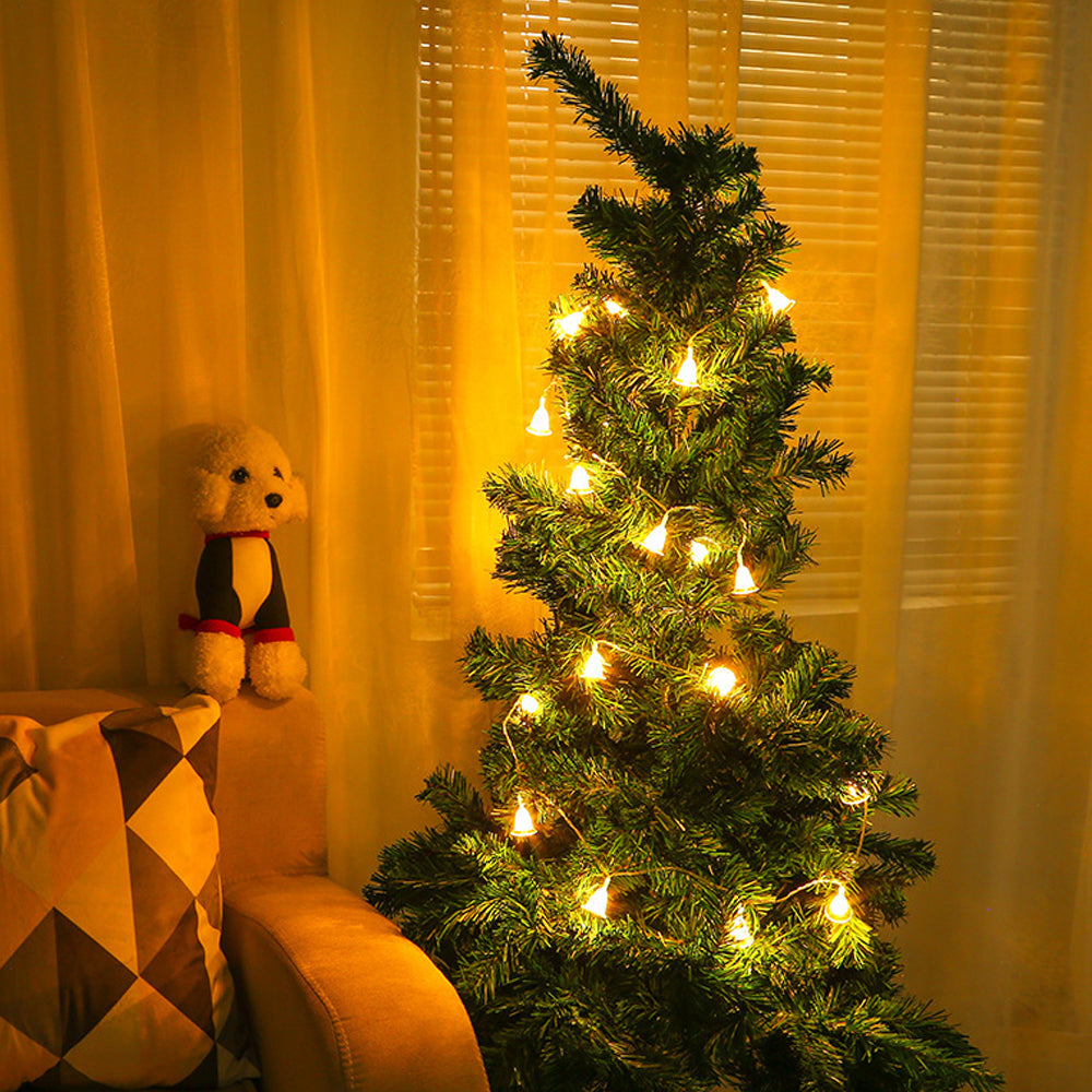 2Pcs 20LEDs Christmas Bells Fairy String Light Xmas Lights