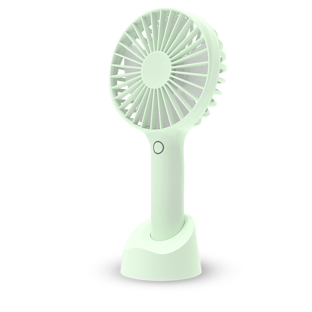 Portable USB Rechargeable Handheld Fan with Phone Holder Green