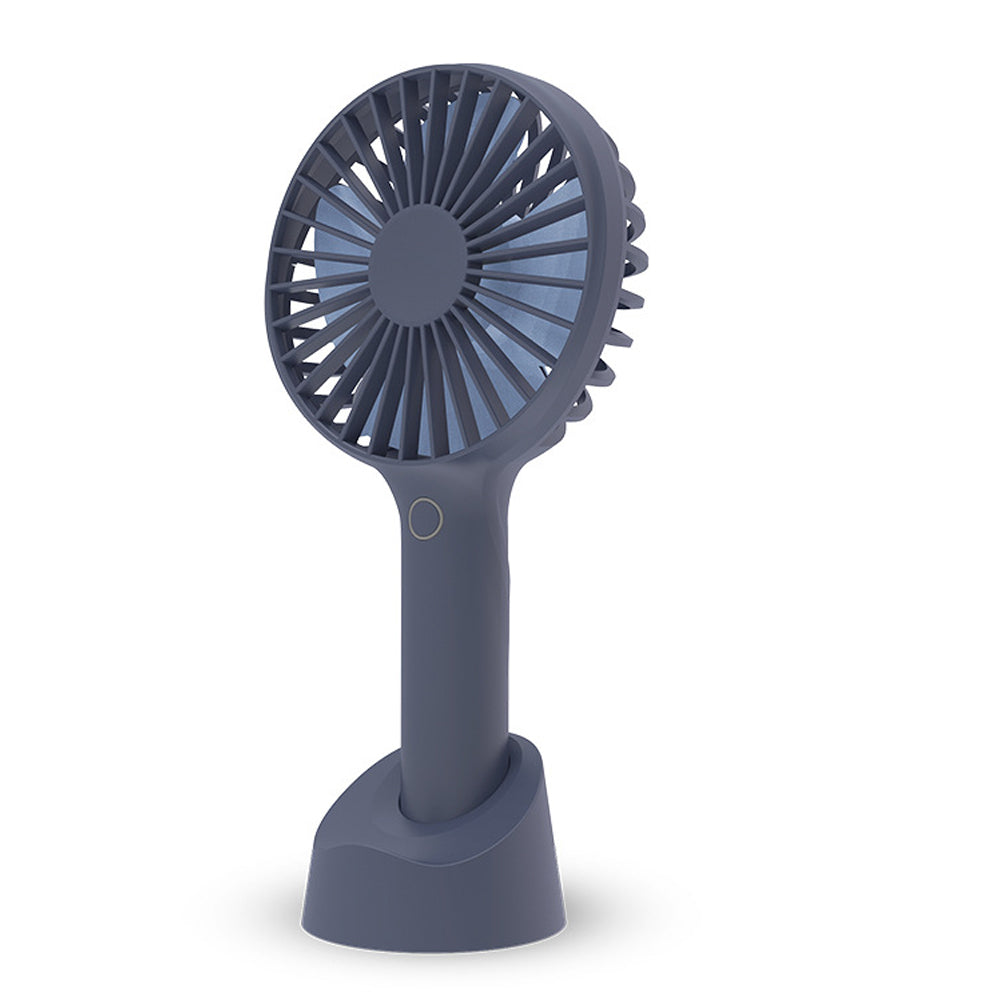 Portable USB Rechargeable Handheld Fan with Phone Holder Royal Blue