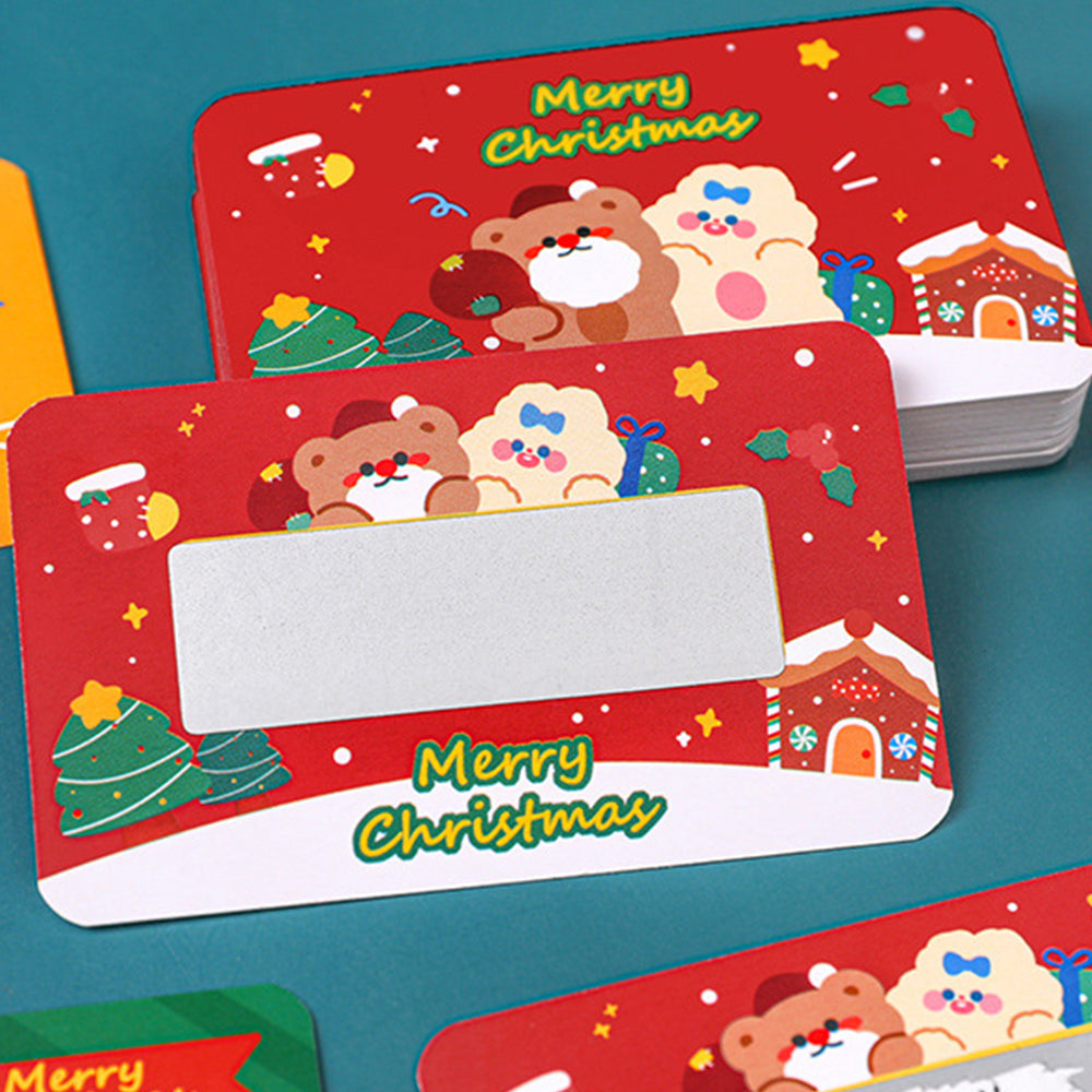 40 Sheets of DIY Christmas Scratch Off Cards Red Green