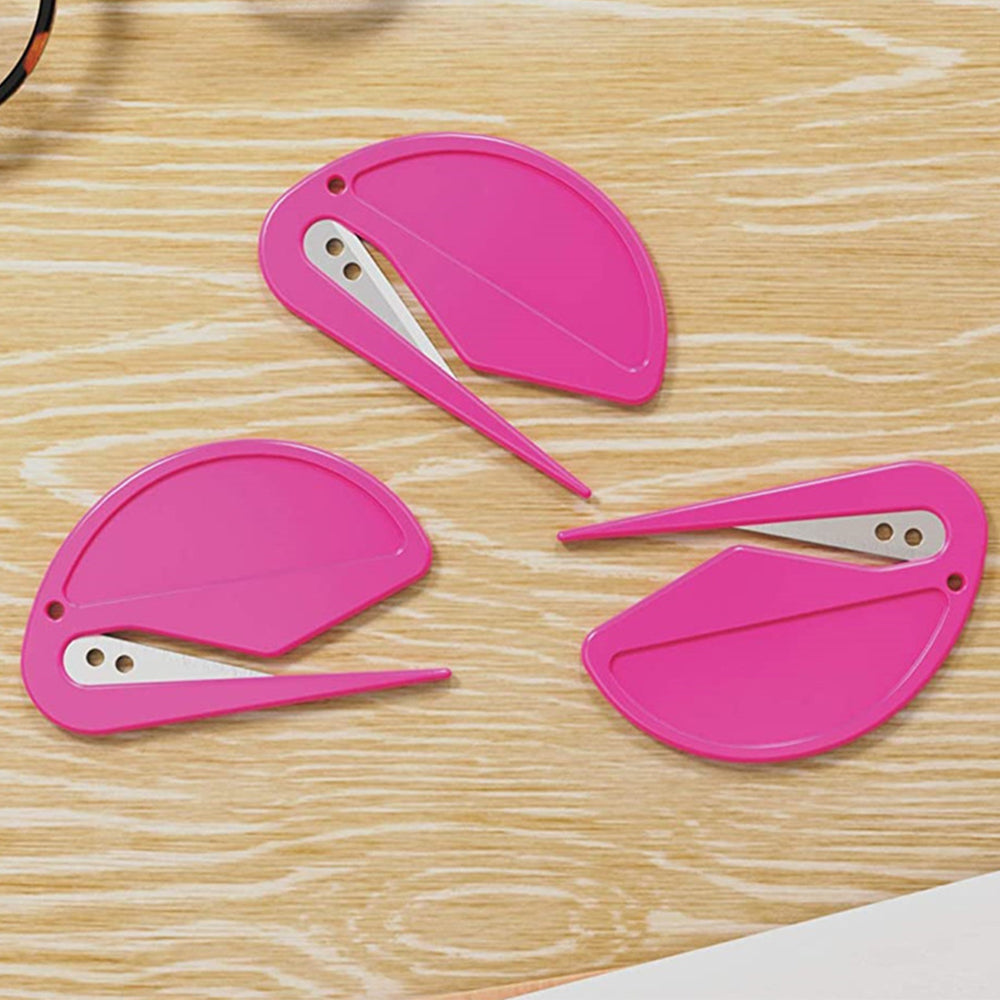 3Pcs Plastic Letter Openers Envelope Slitters Random Color