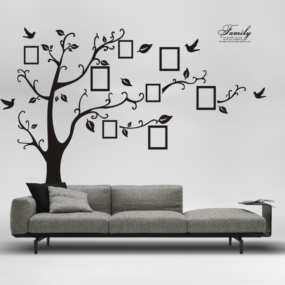 1 Set of Family Tree Wall Sticker Family Photo Frame Tree Decal
