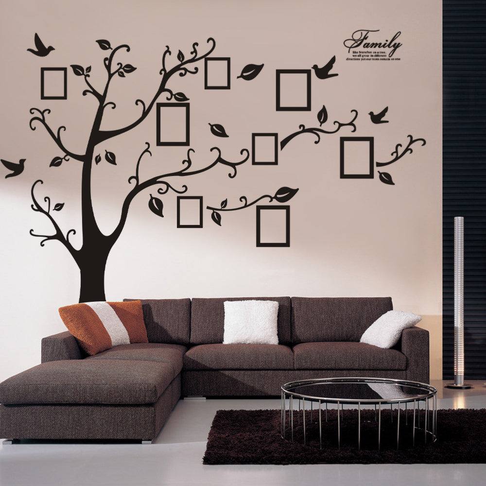 1 Set of Family Tree Wall Sticker Family Photo Frame Tree Decal
