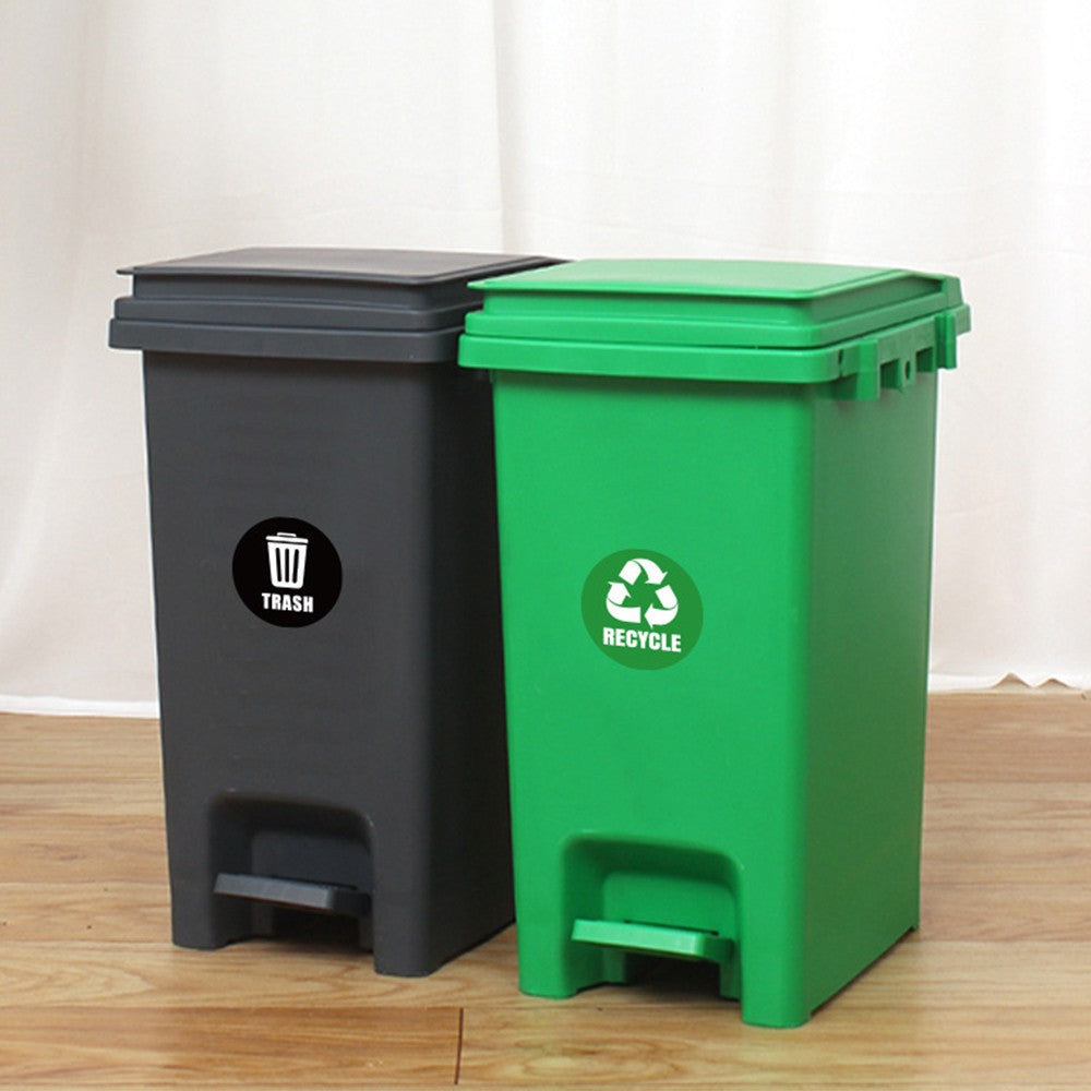 6Pcs Kitchen Recycle Sticker Trash Bin Label Sticker