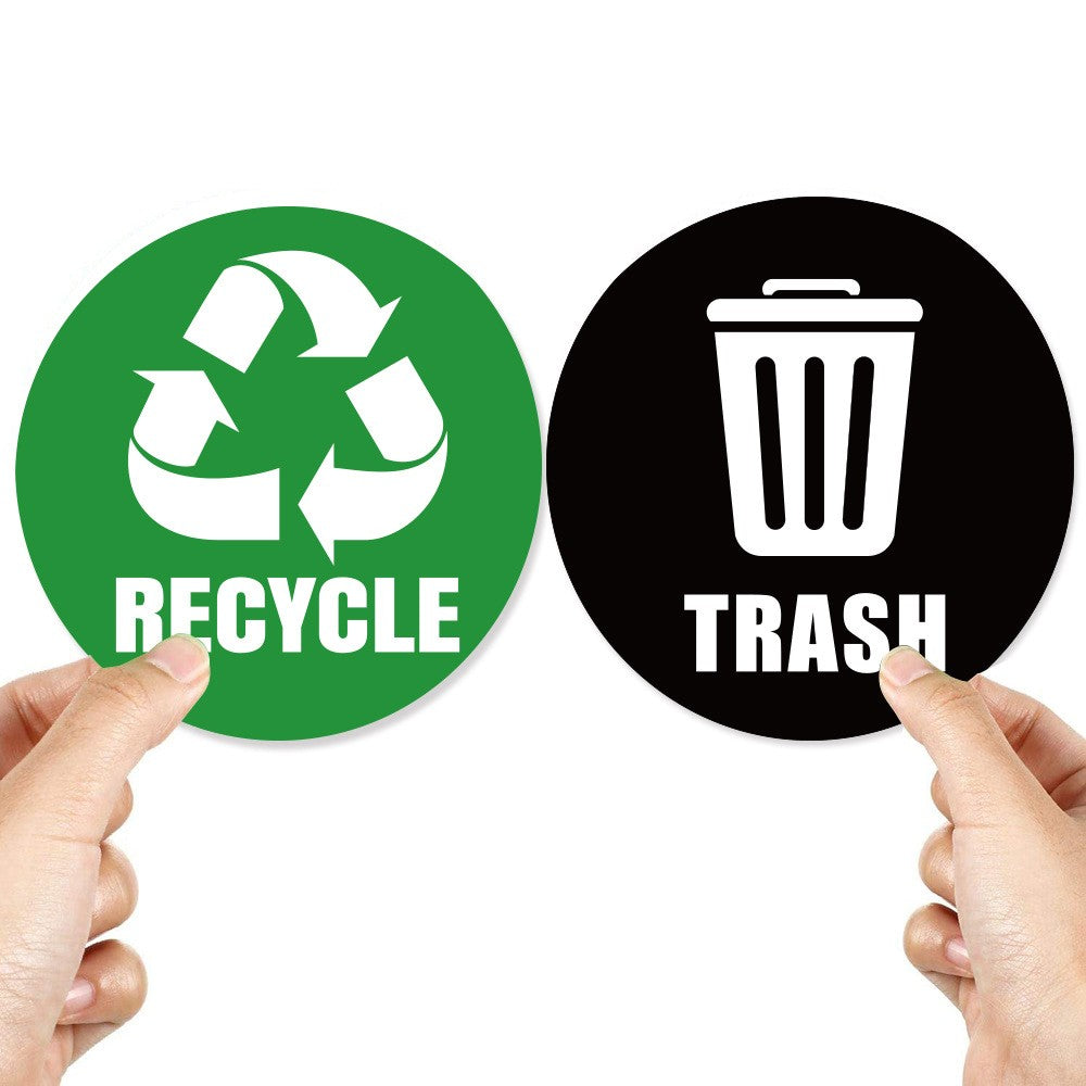 6Pcs Kitchen Recycle Sticker Trash Bin Label Sticker