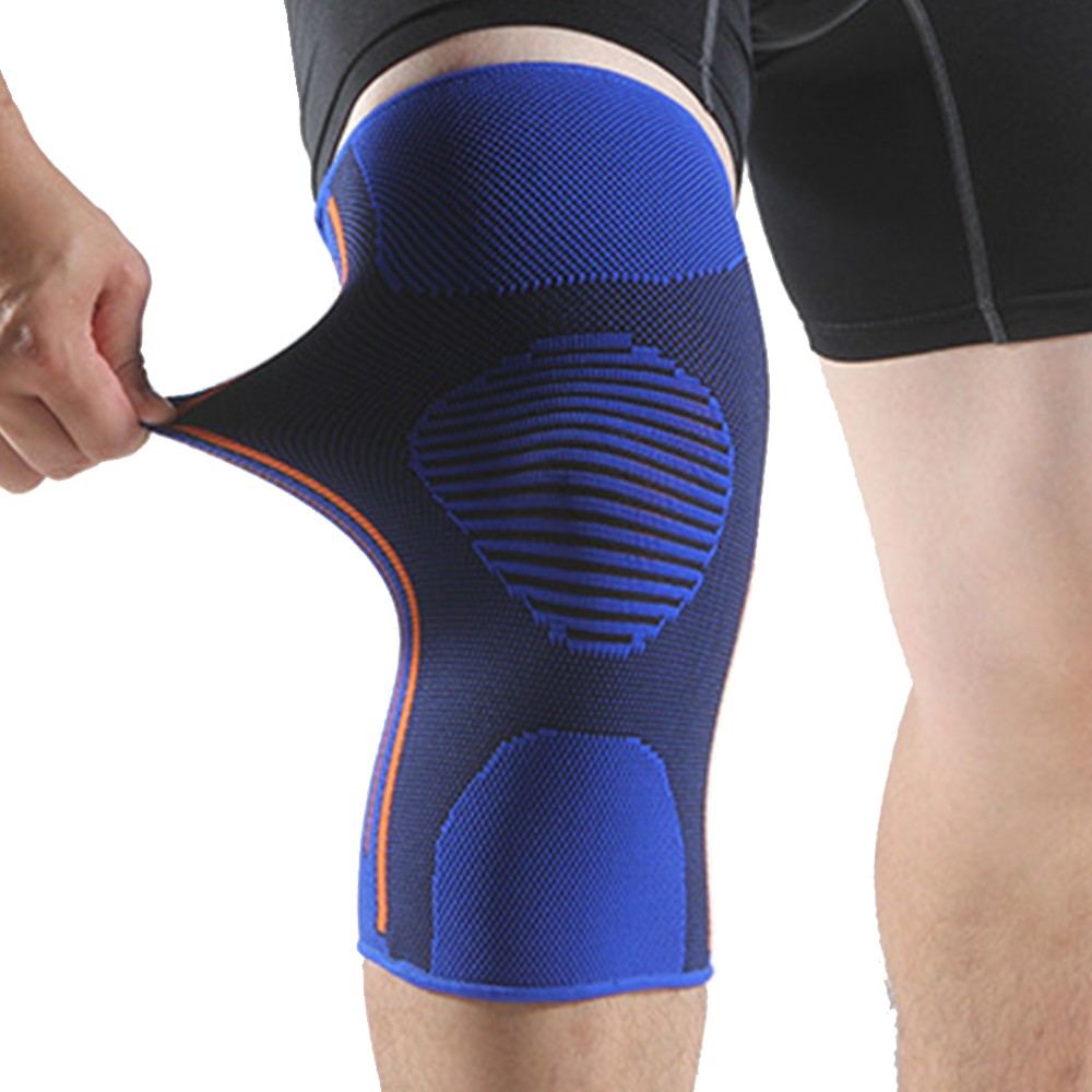 Pair of Knee Brace Sport Knee Sleeve Knee Pads L Size Blue